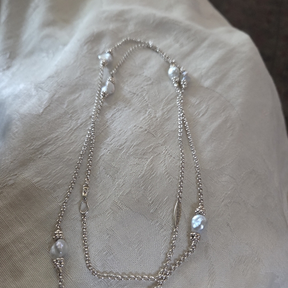 LAGOS Luna Keshi Pearl Station Necklace, SS, 34 Inches - Picture 4 of 12